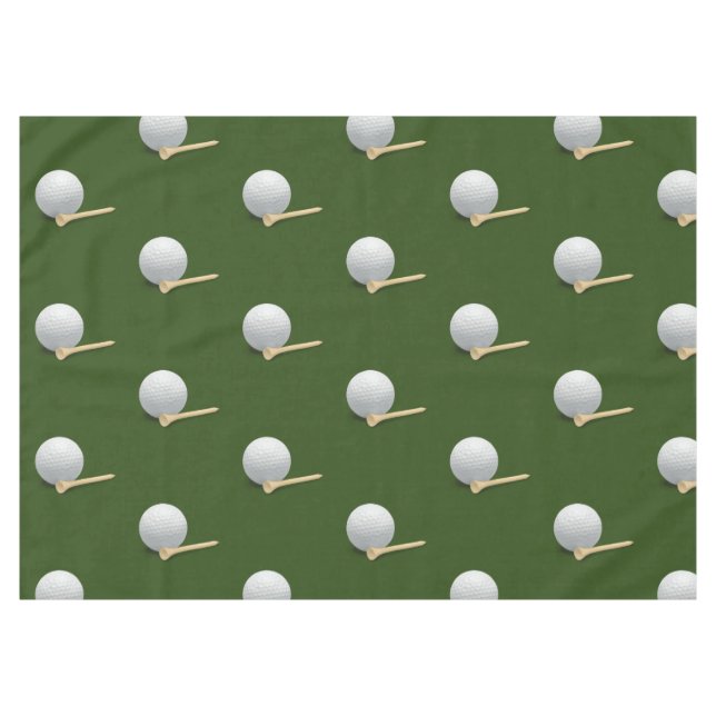 Golf ball and tee on green grass  tablecloth (Front (Horizontal))