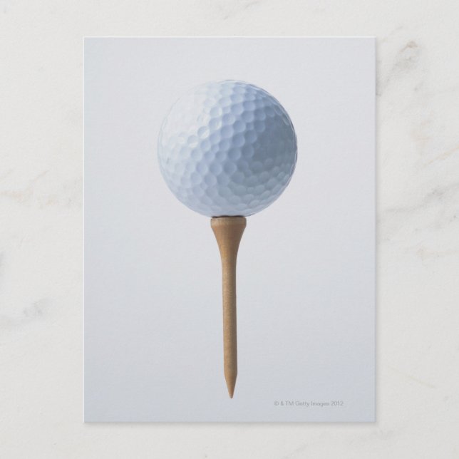 Golf Ball and Tee Postcard (Front)