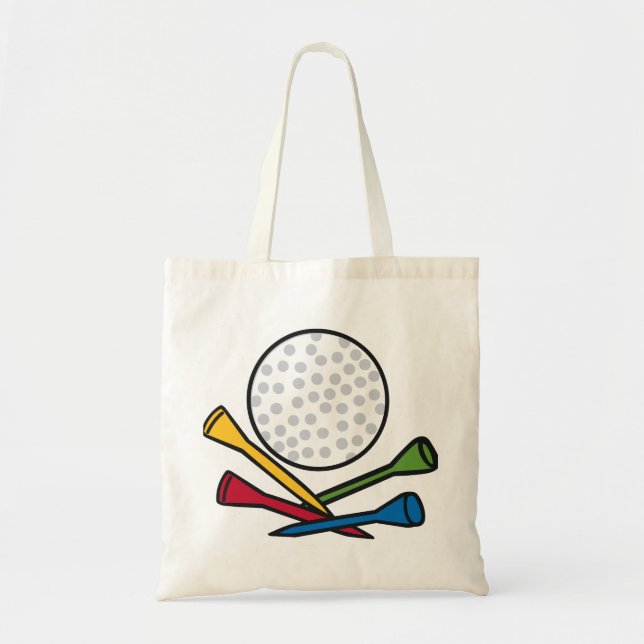 Golf Ball and Tees Tote Bag (Front)