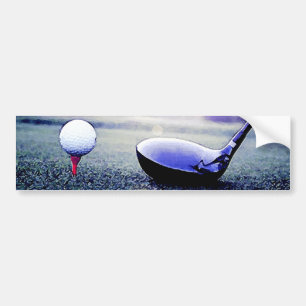 Golf Ball & Bat Bumper Sticker