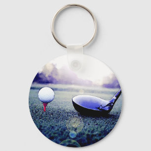 Golf Ball & Bat Key Ring
