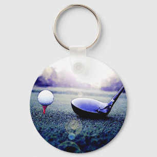 Golf Ball & Bat Key Ring
