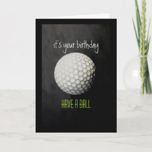 golf ball birthday card for golfer