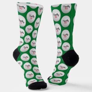 Golf Ball Birthday Party - 50th or Other Year Socks
