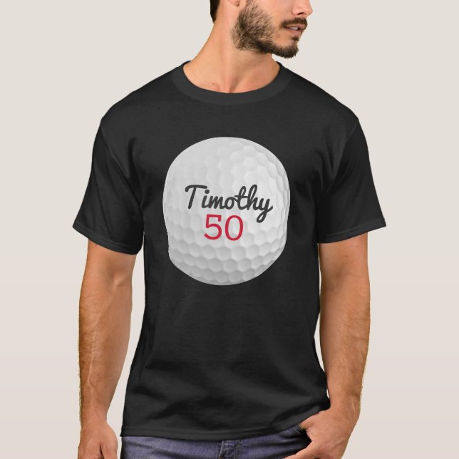 Golf Ball Birthday Party - 50th or Other Year T-Shirt (Front)