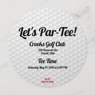 Golf Ball Birthday Party Invitation