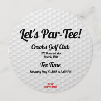 Golf Ball Birthday Party Invitation