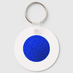 Golf Ball Blue The MUSEUM Zazzle Gifts Key Ring
