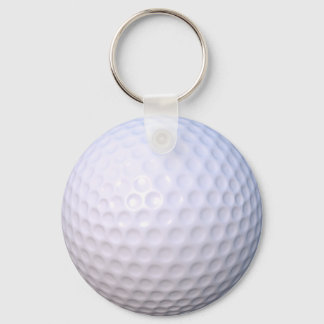 Golf Ball Button Key Ring