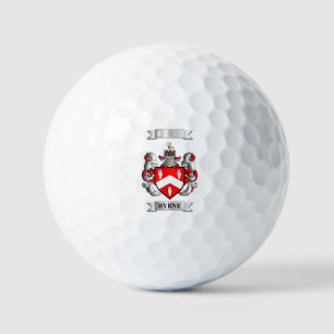 Golf Ball Byrne Family Surname And Shield