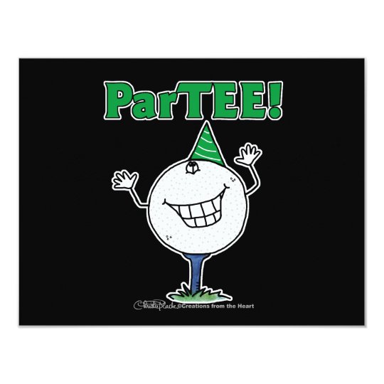 Golf Ball Character ParTEE! Card