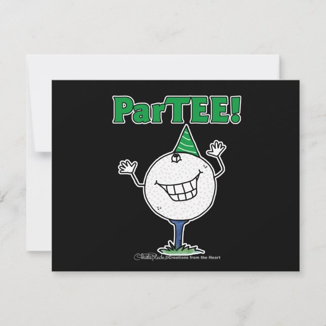 Golf Ball Character ParTEE! Invitation (Front)