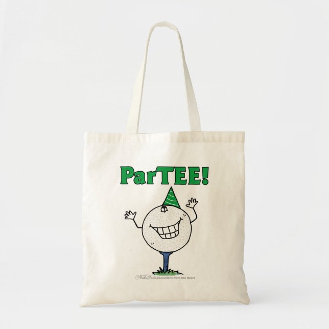 Golf Ball Character ParTEE! Tote Bag (Front)