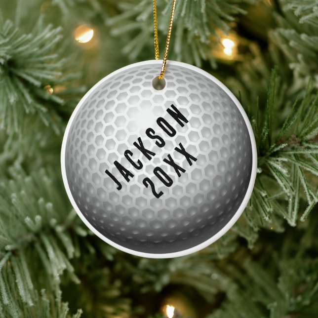 Golf Ball Christmas Ceramic Tree Decoration (Tree)