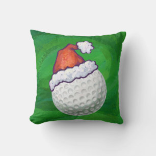 Golf Ball Christmas Hats Cushion