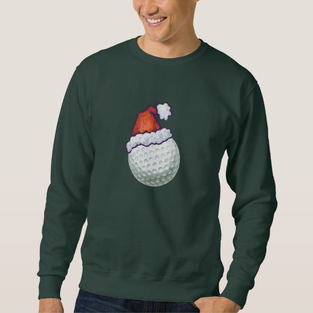 Golf Ball Christmas Hats Sweatshirt (Front)