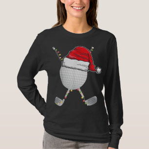 Golf Ball Christmas Santa Hat Funny Xmas Golfer Pa T-Shirt