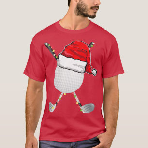 Golf Ball Christmas Santa Hat Funny Xmas Golfer Pa T-Shirt