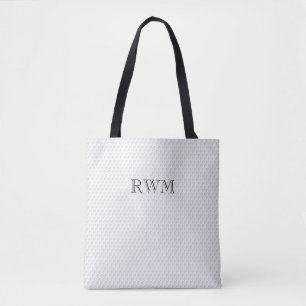 Golf Ball Classic INITIALS Golfer Golfing Modern Tote Bag