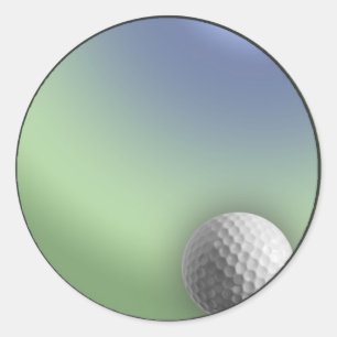 Golf Ball Classic Round Sticker