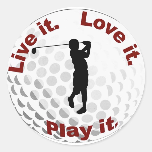 golf ball classic round sticker (Front)