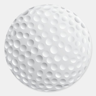 Golf Ball Classic Round Sticker