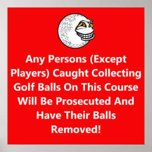 Golf Ball Collecting Poster