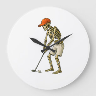 Golf Ball Costume - Pumpkin Skull Golf PWall Clock