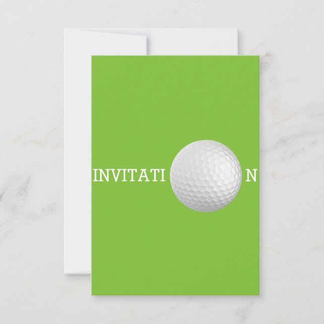 Golf Ball Custom 12.7 cm x 8.9 cm  Invitations (Front)