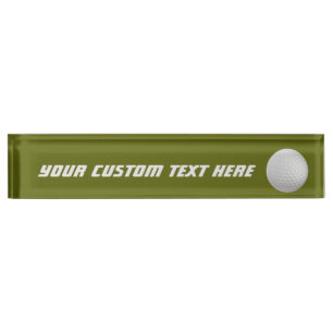 Golf Ball custom desk nameplate