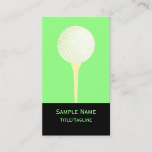 golf ball custom double sided green and black business card