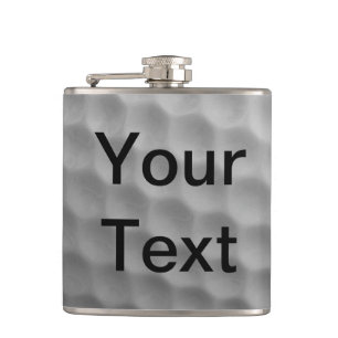 Golf Ball Customise Personalise Change Font Colour Hip Flask