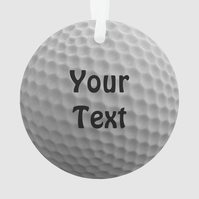Golf Ball Customise Personalise Change Font Colour Ornament (Back)