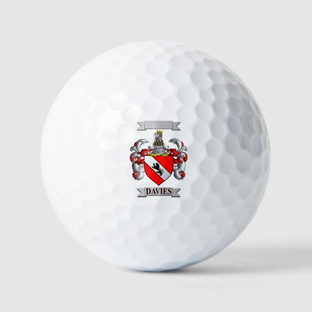 Golf Ball Davies UK Surname Shield (Front)