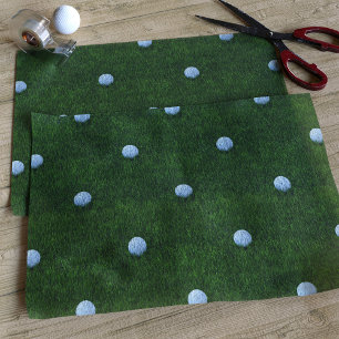 Golf Ball Design Green Grass Tissue Paper