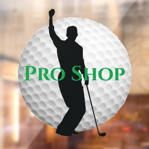 Golf Ball Design Window Cling
