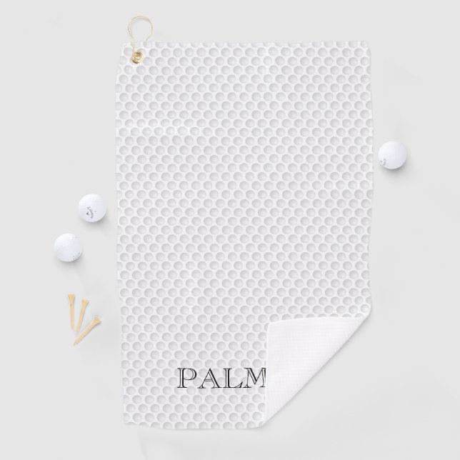 Golf Ball Dimples NAME Classic Modern Sports  Golf Towel (InSitu)