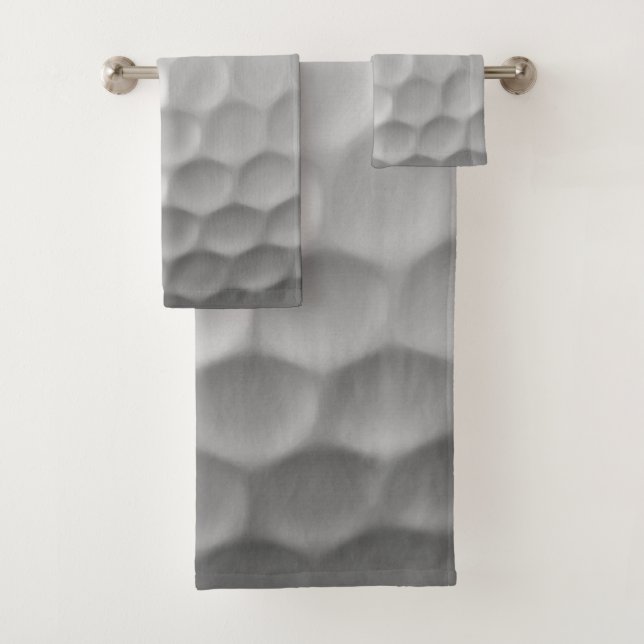 Golf Ball Dimples Pattern Texture Bath Towel Set (Insitu)
