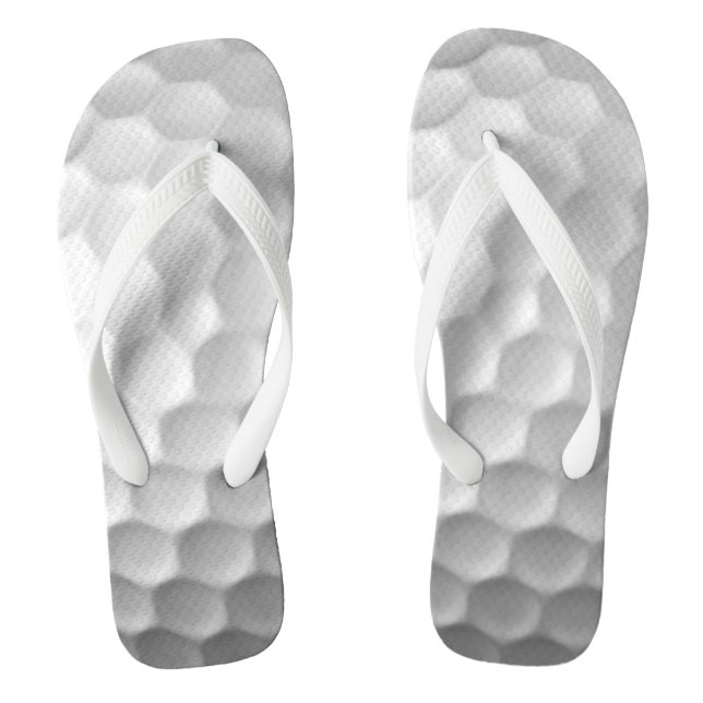 Golf Ball Dimples Pattern Texture Flip Flops (Footbed)