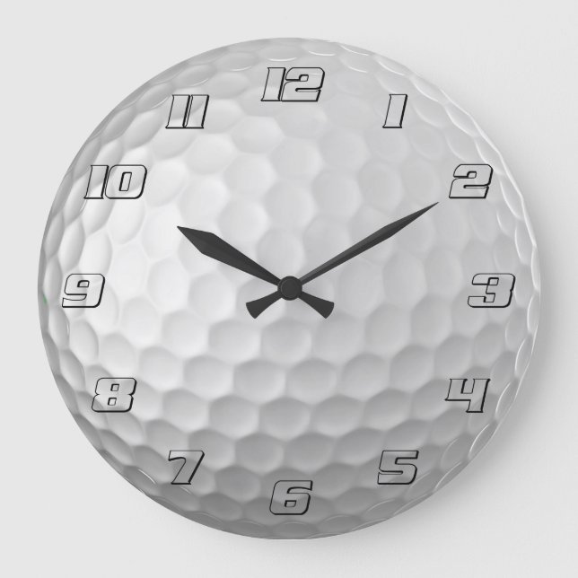 Golf Ball Dimples Pattern Texture Large Clock (Front)
