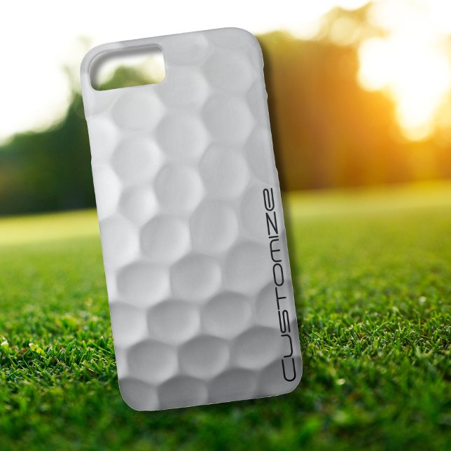 Golf Ball Dimples pattern with Personalised Text Case-Mate iPhone Case (Creator Uploaded)