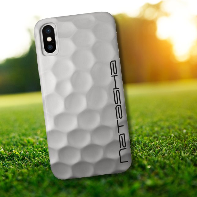 Golf Ball Dimples pattern with Personalised Text Case-Mate iPhone Case (Creator Uploaded)