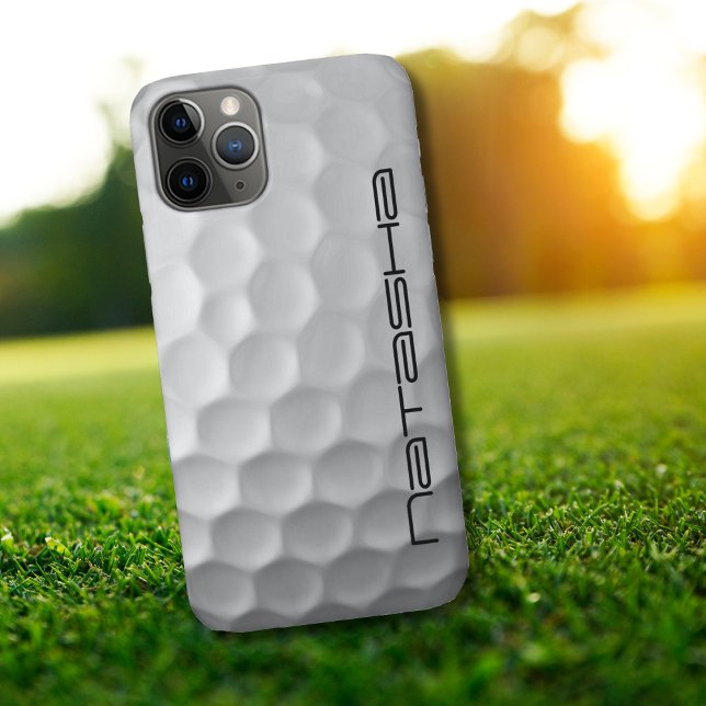 Golf Ball Dimples pattern with Personalised Text Case-Mate iPhone Case (Creator Uploaded)