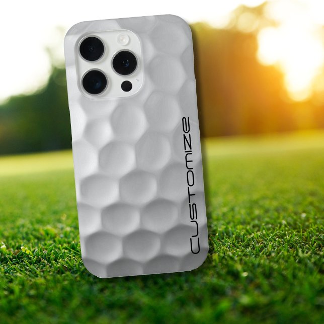 Golf Ball Dimples pattern with Personalised Text Case-Mate iPhone Case (Creator Uploaded)