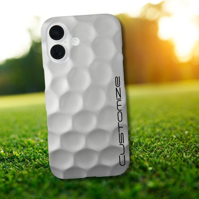 Golf Ball Dimples pattern with Personalised Text Case-Mate iPhone Case (Creator Uploaded)