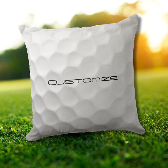 Golf Ball Dimples pattern with Personalised Text Cushion (Creator Uploaded)