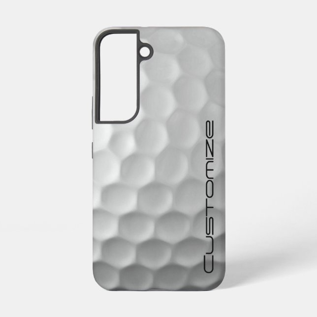 Golf Ball Dimples pattern with Personalised Text Samsung Galaxy S22 Case (Back)