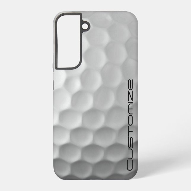 Golf Ball Dimples pattern with Personalised Text Samsung Galaxy S22+ Case (Back)