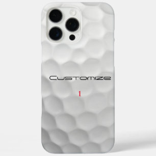 Golf Ball Dimples Personalised Text and Number iPhone 16 Pro Max Case