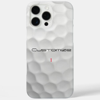 Golf Ball Dimples Personalised Text and Number iPhone 16 Pro Max Case
